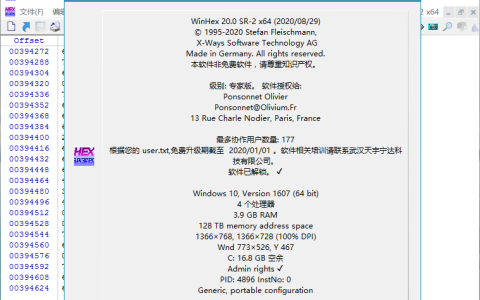 WinHex_20.8_SR-4_解锁专家版绿色单文件版